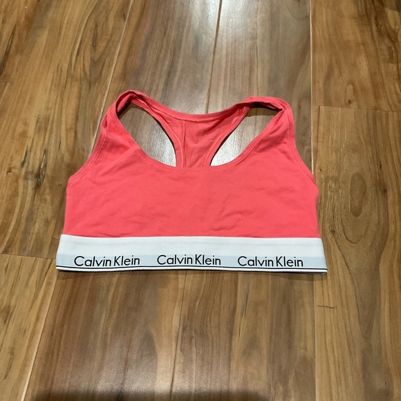 Calvin Klein Coral Racerback Bra - Picture 2 of 5